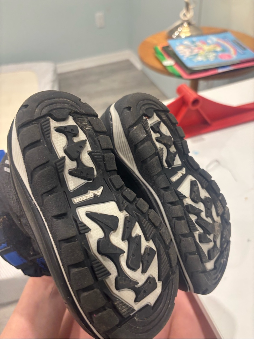 Kids' Black Winter Boots with Blue Accents - Picture 2 of 4